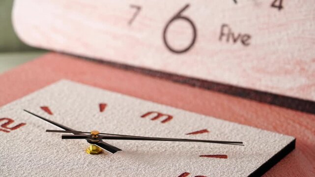 Traditional analog clock that is running