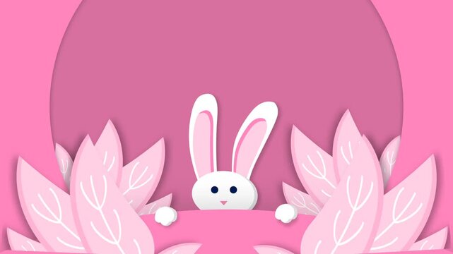 Happy Easter Animated card with Bunny 