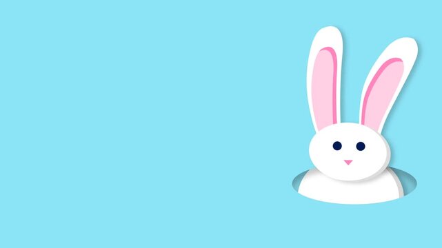 Happy Easter Animated Rabbit Greeting Card