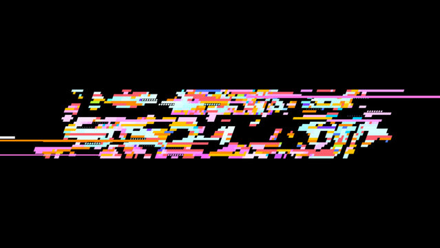 Abstract digital glitch vector in signal noise style with red pink accents, focused on digitalization and data transformation. Ideal for tech branding, UI, and sci-fi graphics.