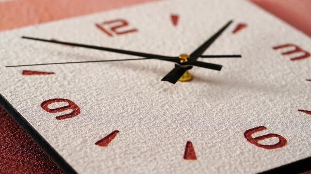 Traditional analog clock that is running