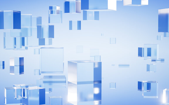 Abstract creative cubes background, 3d rendering.