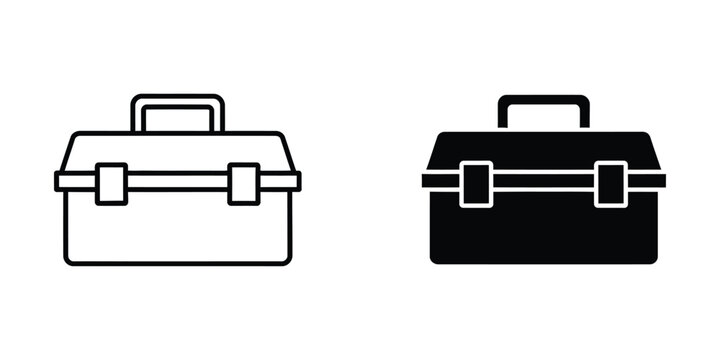 Comparison of a light and dark colored toolbox icon design