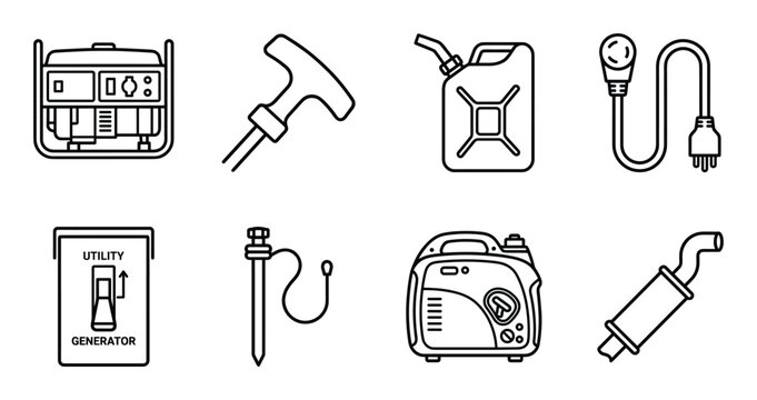 Portable generator, tools and accessories for power supply and maintenance