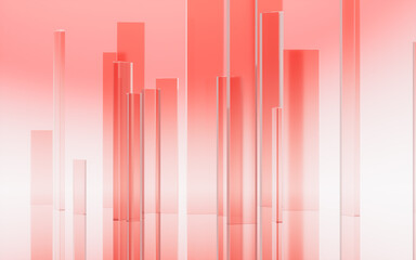 Fototapeta premium Abstract creative glass background and geometric figure, 3d rendering.