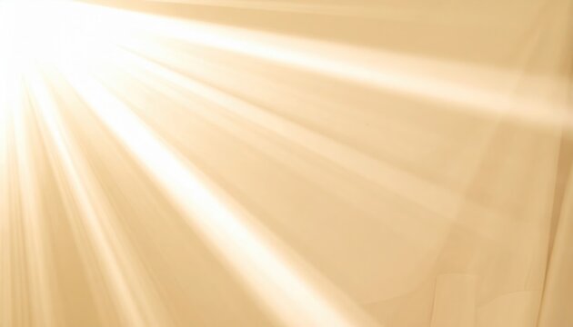 Rayons de soleil dor&eacute;s et abstraits cr&eacute;ant une atmosph&egrave;re chaleureuse et lumineuse avec des effets de lentille doux sur un fond beige &eacute;l&eacute;gant.