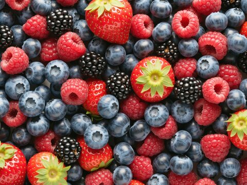 Colorful berry mix symbolizing healthy pride and vibrant diversity