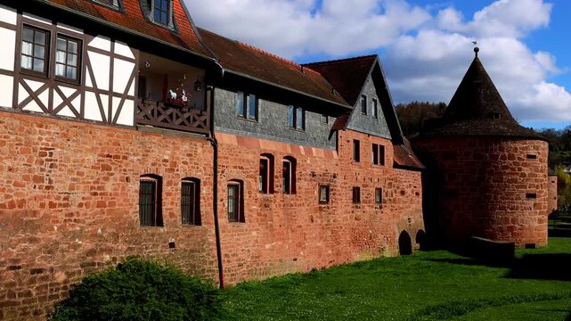 the historic german cityscape of buedingen 4k 25fps video
