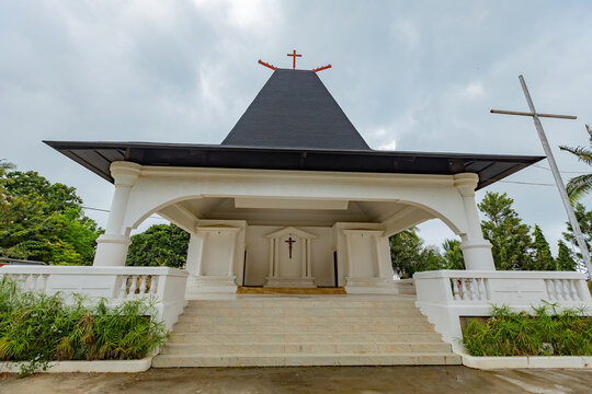Exterior view of Baucau Cathedral in Timor Leste