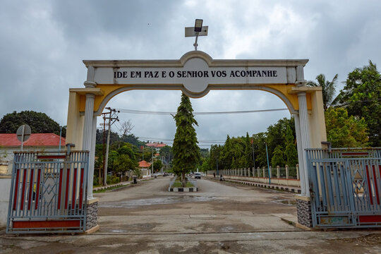 Entrance gate in Baucau Cathedral in Timor Leste
