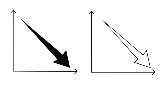 Vector arrows on white background for business and finance icon Vector illustration