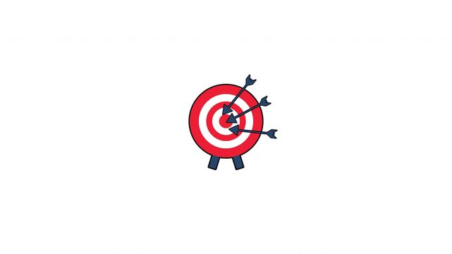 Bullseye Target With Three Arrows Hitting Center On Alpha Background Representing Accuracy And Goal Achievement