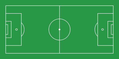 Soccer field in flat style. Football field vector. © Kateryna