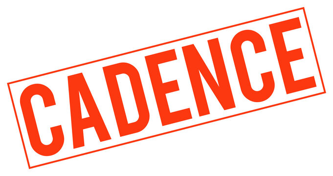 Red cadence stamp on transparent background