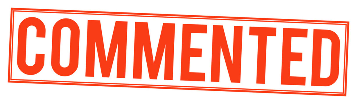 Large red commented stamp on transparent background