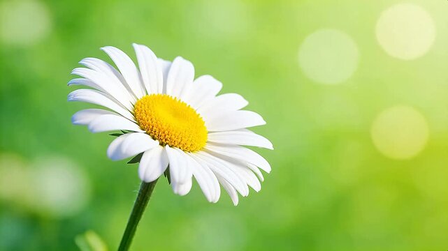White daisy with yellow center