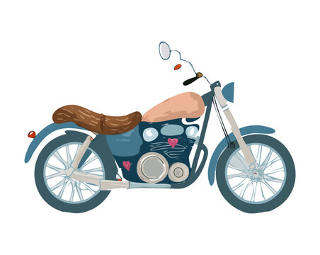 Vintage cruiser motorcycle with a classic fuel tank and round headlight designed for road trips and custom bike enthusiast marketing materials