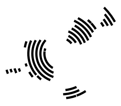 Symbol Map of the city Marbach am Neckar (Baden-W&uuml;rttemberg, Germany) showing the city with a black spiral line