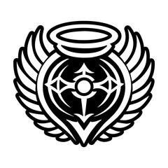 Obraz premium Glyph style icon of divine protection