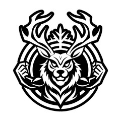 Obraz premium Jackalope icon designed in filled style