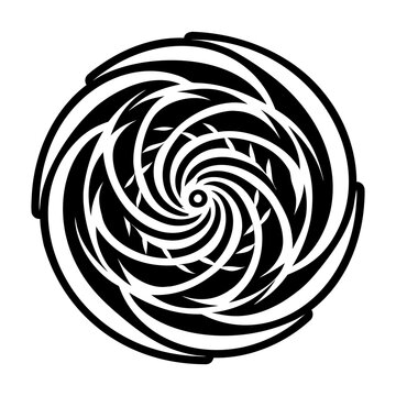 A solid icon of vortex symbol
