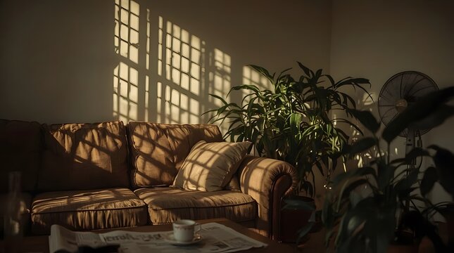 Middle Class Indian Living Room with Cozy Everyday Lifestyle Feel