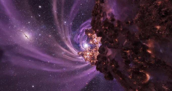 Cosmic Swirl Galaxy Formation Video.