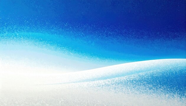 Fundo abstrato de inverno com neve branca ondulada sob um c&eacute;u azul profundo e claro, criando um contraste frio.