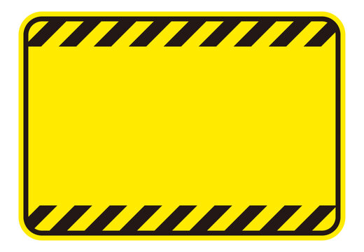 Warning sign background with yellow and black stripes, caution and hazard design for safety notice. Vector illustration.