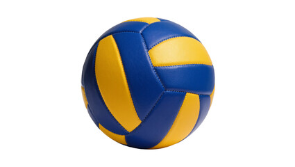 Fototapeta premium Isolated blue and yellow professional volleyball for playing indoor or outdoor sports game