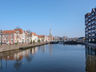 Obraz premium Korte Vondelstraatin Alkmaar, Noord-Holland province, The Netherlands