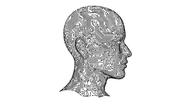 Brain Human Head Profile View.