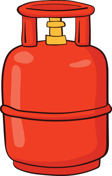 LPG Gas Cylinder Hand Drawn Vector Illustration
