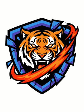 Tiger Head Logo Illustration.