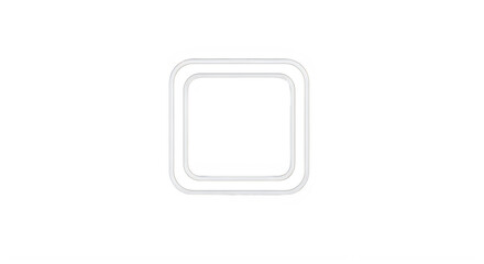 Obraz premium Simple gray rectangle frame with rounded corners and white interior graphic element transparent background