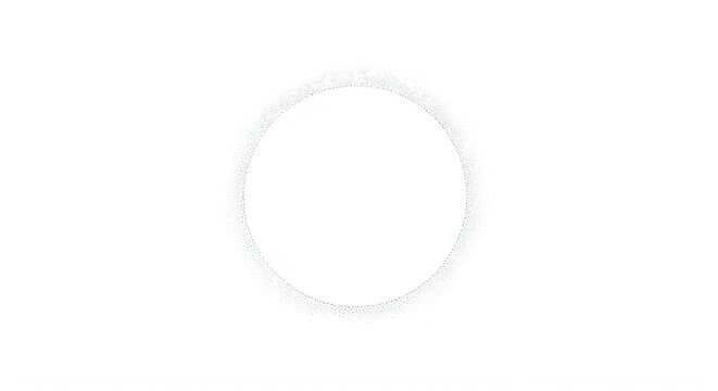 White oval shape with gray dotted border on plain white background transparent background