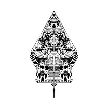 Intricate Wayang Gunungan Vector SVG &ndash; Traditional Indonesian Ornamental Design