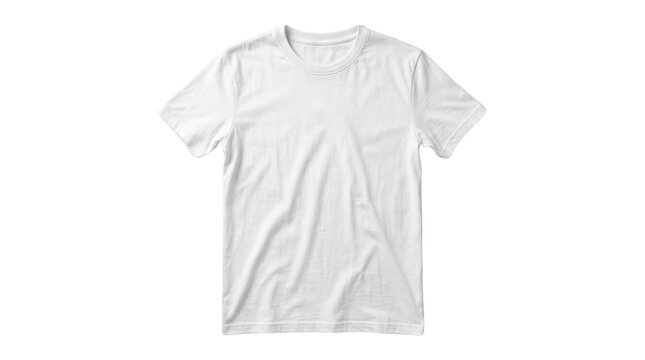 Plain white t-shirt with a short-sleeved crew neck, perfect for custom printing and a versatile wardrobe staple. High-quality fabric, comfortable fit, ideal for everyday wear or promotional items