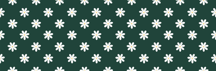 Illustration with a seamless pattern of spring flowers © Iuliana