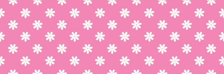 Illustration with a seamless pattern of spring flowers © Iuliana