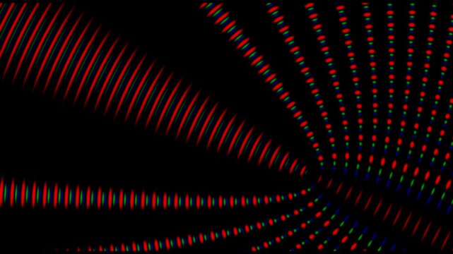 Abstract RGB digital moir&eacute; interference pattern background.