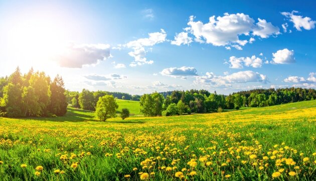 Golden expanse beneath a cerulean sky