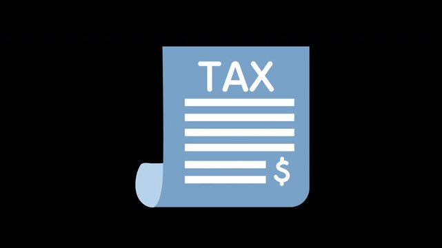 tax animated icon government, deduction