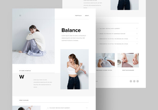 Minimal Personal Portfolio Website Layout