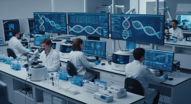 medical team working in laboratory