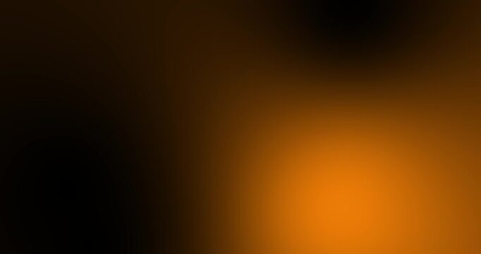 Black dark brown orange abstract background. Smooth warm gradient ombre blend with deep shadow tones. Blurred background moving in soft color transitions, glowing light backdrop. Seamless loopable 4K 