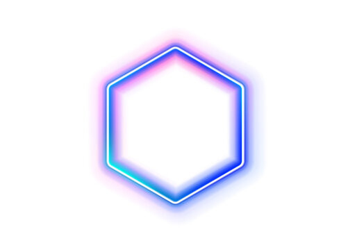Set of glowing neon frames in blue and purple tones floating on a dark background. Smooth gradients create soft light transitions and depth. Perfect for UI overlays, posters, and futuristic design com