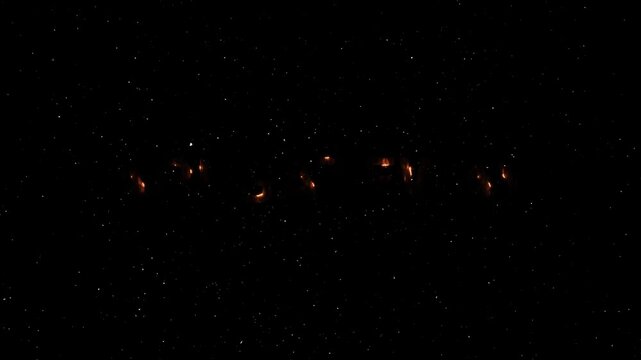 Api Gateway Text Neon Reveal Animation With Fire Effect - Glowing Word