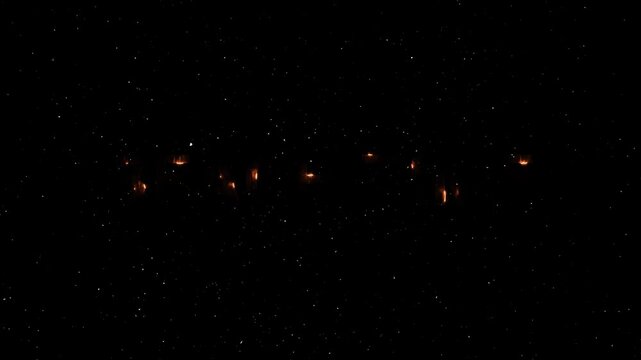 Beach Time Text Neon Reveal Animation With Fire Effect - Glowing Word