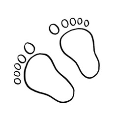 Obraz premium Hand drawn newborn baby footprint vector illustration pencil crayon texture gender reveal announcement baby shower transparent png